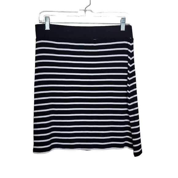 a.n.a A New Approach Stripe Stretch Pull On Knit Skirt - Picture 1 of 9